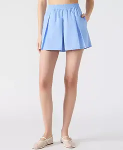 Женские плиссированные шорты с застежкой-молнией Steve Madden, синий