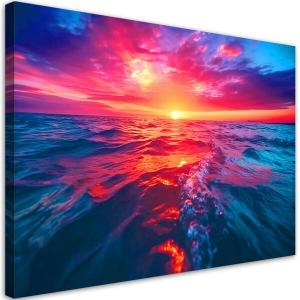 Картина арт-принт KUNSTLOFT Radiant Ocean Sunset 3, сиреневый