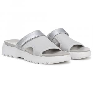 Блестящие сандалии-слайды Ryka, oyster grey mesh fabric