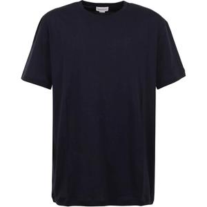 Футболка с принтом черепа Alexander McQueen, темно-синий