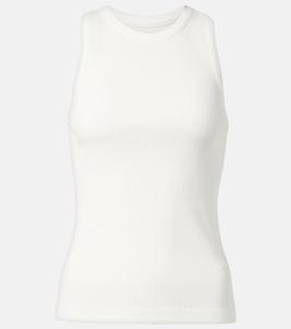 Топ-майка из хлопкового джерси с аппликацией Bottega Veneta, Chalk