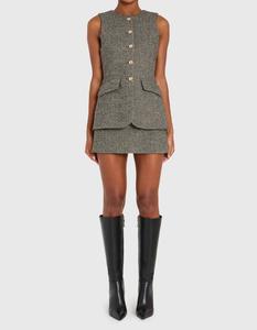 Amanda Uprichard Комбинезон Серены в черную клетку