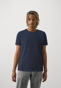 Базовая футболка Selected, черный/синий блейзер/ярко-белый Slhroland O-Neck Tee 3 Pack