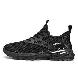 RENBEN Дышащие и износостойкие мужские низкие кеды повседневные черные, цвет Black