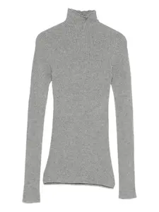 Свитер в рубчик Solotre, серый