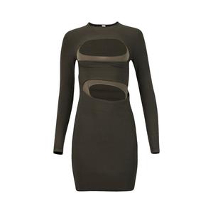 Платье Dion Lee Double Hosiery Mini Dress Dark Moss/Moss, зеленый
