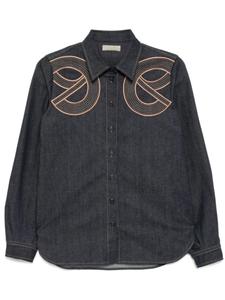 Джинсовая рубашка Elie Saab, синий