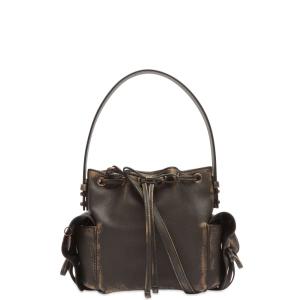 Мини-Сумка-Ведро с множеством карманов Acne Studios, темно-коричневый & бежевый