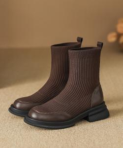 Ботинки из ребристой вязки Aimoha - Select -, цвет Brown