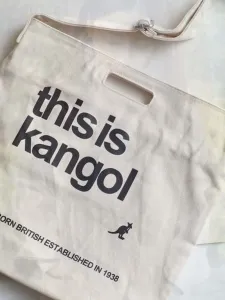 словарь/(W) Двусторонняя холщовая сумка-шоппер с логотипом