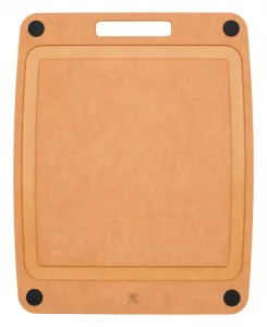 Разделочная доска из растительного волокна, 36 x 29 см, натурального цвета, с желобками для сбора сока и силиконовыми ножками Zwilling, Slate