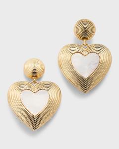 Серьги-подвески Haley Heart BaubleBar, цвет Gold