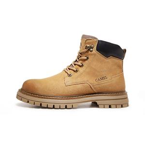 Короткие уличные ботинки 4 см мужские CAMEL, золотистые