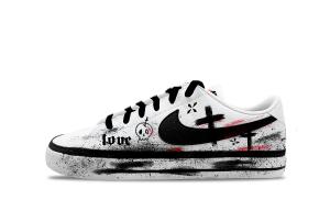 Nike Кроссовки Court Legacy Coverage с низким верхом, устойчивые к истиранию, для скейтбординга, унисекс, черные, белые