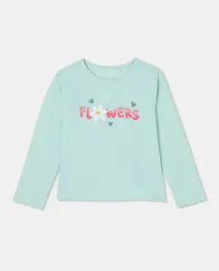 Длинный рукав с фантазийным позиционным принтом для девочки Kids El Corte Inglés, зеленый