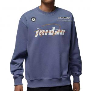 Men's Fleece Crew Neck Pullover Sweatshirt Men's Jordan, индиго