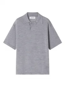Рубашка поло на пуговицах Lanvin, серый