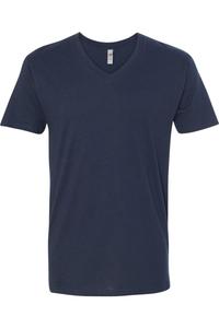 Футболка унисекс из хлопка Next Level с V-образным вырезом, цвет midnight navy