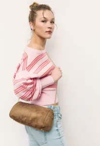 Мягкая на ощупь сумка через плечо Stradivarius, Mottled Dark Brown