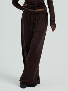 Seamless Basic Шерстяные брюки Barbera темно-коричневого цвета