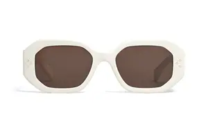 CELINE Ацетатные солнцезащитные очки неправильной формы женские белые, White