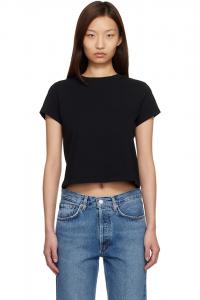 Укороченная футболка Adine Agolde, черный