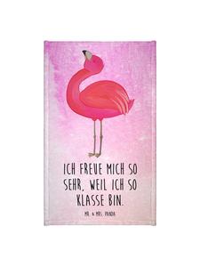 Mr. & Mrs. Panda Полотенце с изображением фламинго и надписью, выполненной акварелью розовым цветом