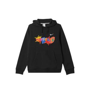 Nike Мужская толстовка Club с капюшоном, черная, средней толщины