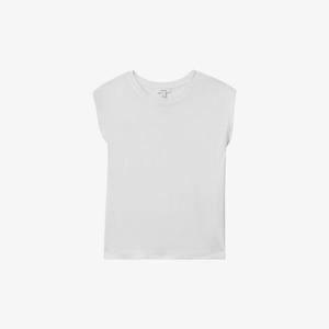 Хлопковая футболка morgan с закрытыми рукавами Reiss, белый