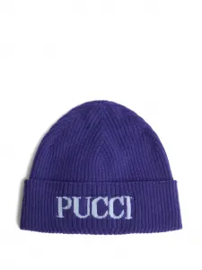 Шапка-бини с логотипом Pucci Junior, фиолетовый