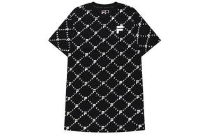 FILA FUSION Токийская студия Спортивная коллекция Повседневный стиль Женское платье с короткими рукавами Black