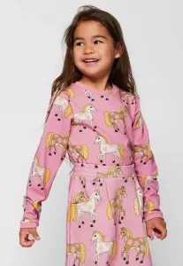 Топ с длинными рукавами «эльстар с лошадьми» Småfolk, Pink