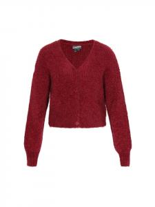 Женский кардиган бордового цвета DreiMaster Vintage