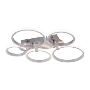 Потолочный светильник JOHANNA LED-панель, 1 шт., теплый белый LED Just Light, Edelstahlfarben