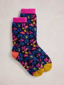 Леопардовые носки-гольфы White Stuff, Blue/Multi