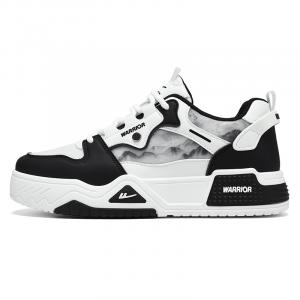 WARRIOR Абразивоустойчивые дышащие низкие скейтерские кроссовки для мужчин с эффектом увеличения роста - бежевый красный синий, цвет Beige Red Blue