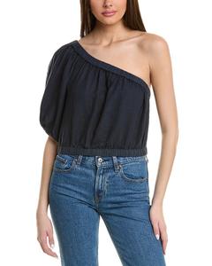 Льняная блузка Velvet by Graham & Spencer Laleen, синий