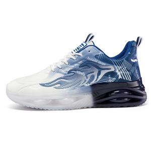 PNKE Антискользящие износостойкие дышащие легкие повседневные мужские низкие кроссовки с эффектом увеличения роста бело-голубые, цвет White Blue