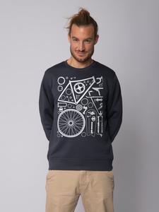 Толстовка wat? Apparel Fahrradteile, цвет india ink grey