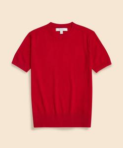 Свитер с коротким рукавом и круглым вырезом из мериносовой шерсти