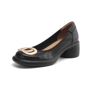 Туфли на высоком каблуке 4 см, женские FMM, Black