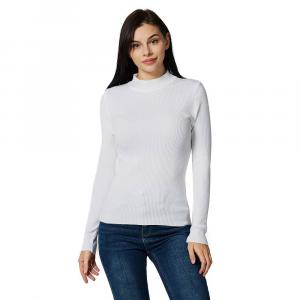 Легкая женская водолазка в рубчик, облегающий крой Zilpu, белый