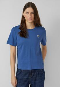 Футболка s.Oliver AUS INTERLOCK MIT KLEINEM PATCH, Royalblau/Blue