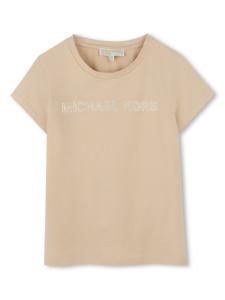 Футболка с логотипом Michael Kors Kids, нейтральный цвет