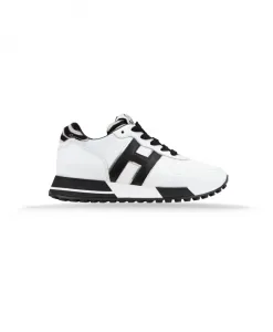 Женские кроссовки с анималистическим принтом и шнуровкой Hogan, белый