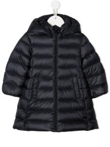 Moncler Enfant пуховик с капюшоном, синий