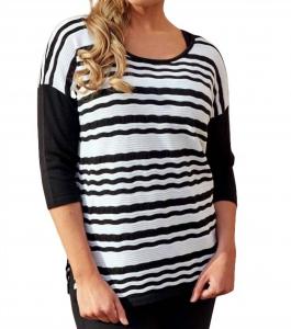 Блузка женская ANGEL, белый/черный