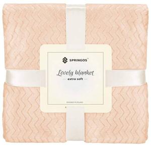 Одеяло Springos 130 x 180cm Zickzack-Muster, 130x180x2 см, оранжевый