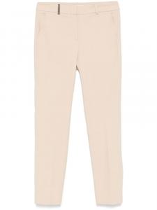 Зауженные брюки со складками Peserico, нейтральный