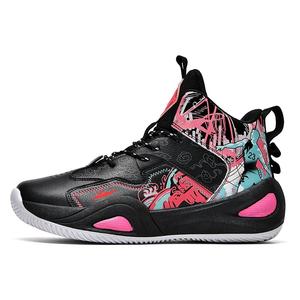 Kuding Амортизирующие нескользящие износостойкие баскетбольные кроссовки мид-топ унисекс черные, цвет Black